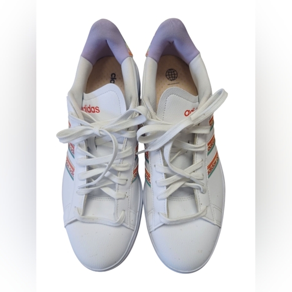 Adidas Grand Court EUC White Shoes Size 11 - Picture 3 of 8